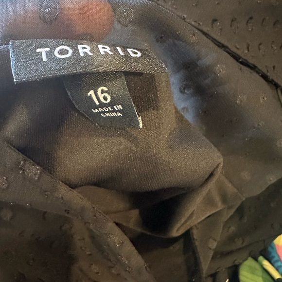 Torrid women’s black hi-lo mesh polkadot sleeveless dress plus size 16 - Picture 6 of 8